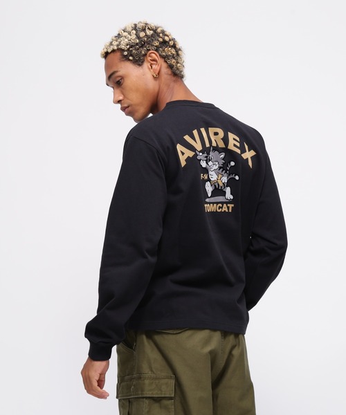 AVIREX(アヴィレックス)の「《WEB&DEPOT限定》TOMCAT LONGSLEEVE T-SHIRT / トムキャット 長袖Tシャツ / AVIREX / アヴィレックス(Tシャツ/カットソー・メンズ・マスタード/ホワイト/レンガ/ブラック・MEDIUM/LARGE/X-LARGE/XX-LARGE)」の15枚目の写真