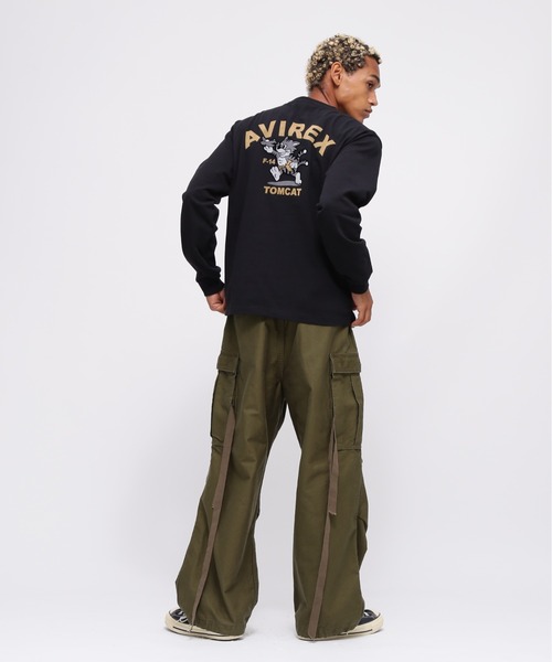 AVIREX(アヴィレックス)の「《WEB&DEPOT限定》TOMCAT LONGSLEEVE T-SHIRT / トムキャット 長袖Tシャツ / AVIREX / アヴィレックス(Tシャツ/カットソー・メンズ・マスタード/ホワイト/レンガ/ブラック・MEDIUM/LARGE/X-LARGE/XX-LARGE)」の17枚目の写真