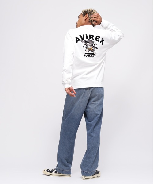 AVIREX(アヴィレックス)の「《WEB&DEPOT限定》TOMCAT LONGSLEEVE T-SHIRT / トムキャット 長袖Tシャツ / AVIREX / アヴィレックス(Tシャツ/カットソー・メンズ・マスタード/ホワイト/レンガ/ブラック・MEDIUM/LARGE/X-LARGE/XX-LARGE)」の7枚目の写真