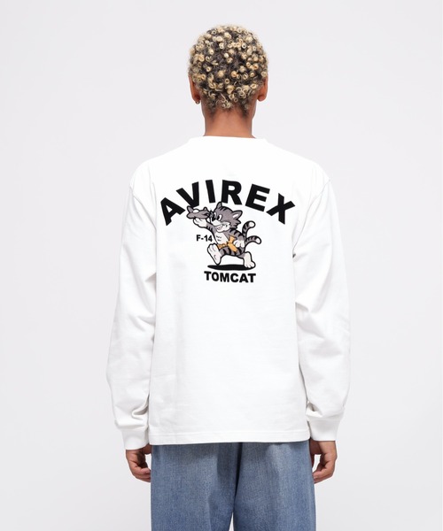 AVIREX(アヴィレックス)の「《WEB&DEPOT限定》TOMCAT LONGSLEEVE T-SHIRT / トムキャット 長袖Tシャツ / AVIREX / アヴィレックス(Tシャツ/カットソー・メンズ・マスタード/ホワイト/レンガ/ブラック・MEDIUM/LARGE/X-LARGE/XX-LARGE)」の10枚目の写真