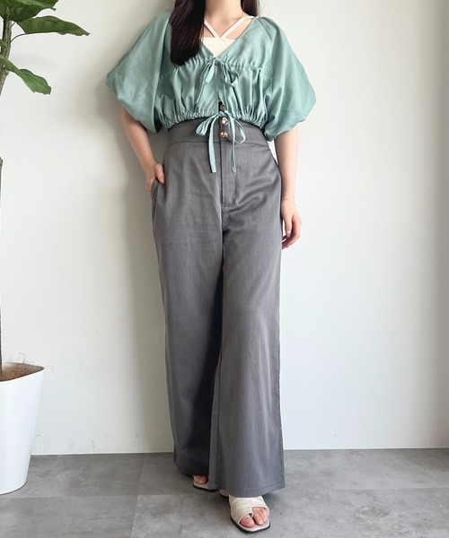 apres jour（アプレジュール）の「【apres jour mimi】2WAYウエスト折り返しパンツ【ZOZOTOWN限定アイテム】（スラックス・レディース・ベージュ/チャコールグレー・フリー/X-LARGE）」の19枚目の写真