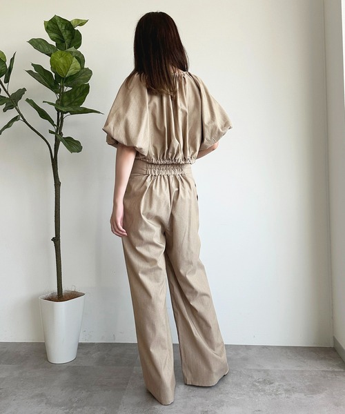 apres jour（アプレジュール）の「【apres jour mimi】2WAYウエスト折り返しパンツ【ZOZOTOWN限定アイテム】（スラックス・レディース・ベージュ/チャコールグレー・フリー/X-LARGE）」の3枚目の写真