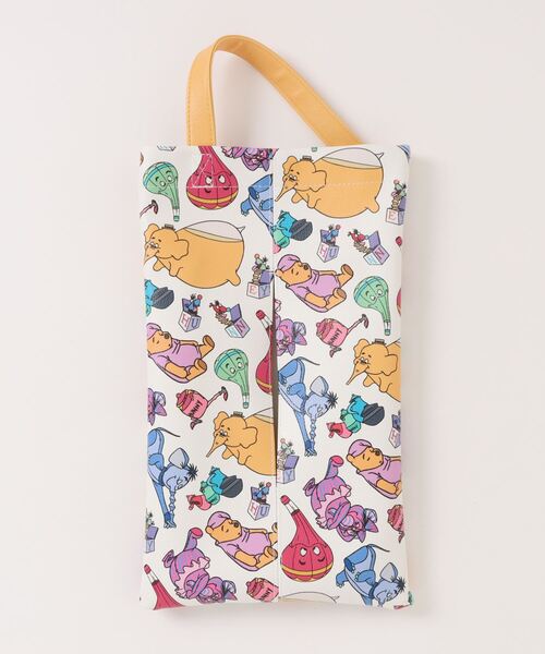 Disney(ディズニー)の「【 Disney 】 合皮ティッシュボックスケース プーさん(掃除グッズ・レディース・ブルー/ホワイト・FREE)」の2枚目の写真