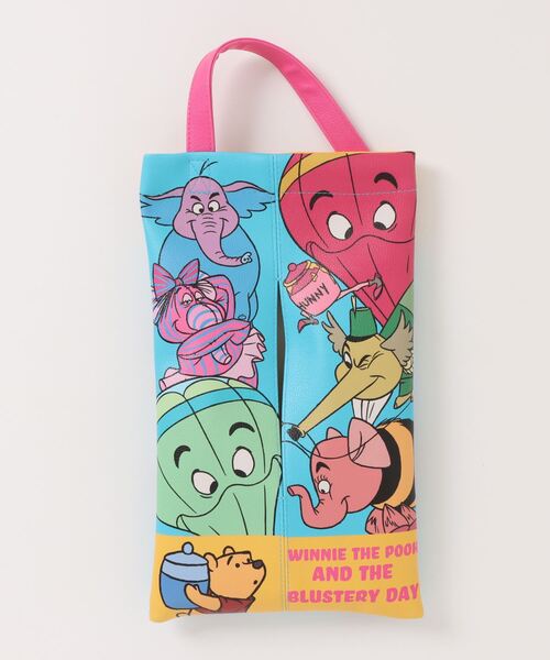 Disney(ディズニー)の「【 Disney 】 合皮ティッシュボックスケース プーさん(掃除グッズ・レディース・ブルー/ホワイト・FREE)」の1枚目の写真