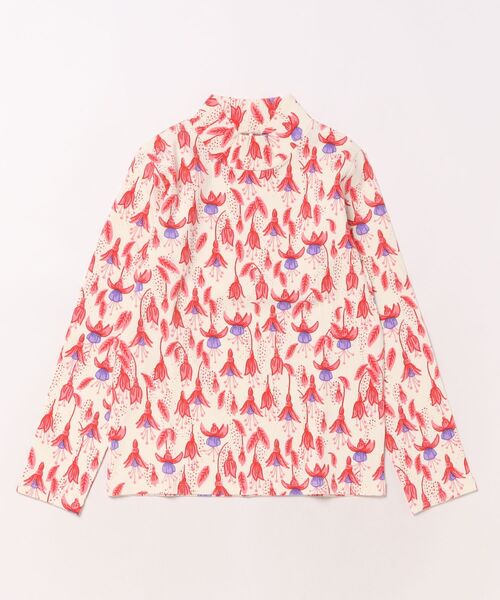 Mini Rodini(ミニロディーニ)の「mini rodini / フクシア ハイネックTシャツ(Tシャツ/カットソー・キッズ・レッド・128/134/92/98/104/110/116/122)」の1枚目の写真