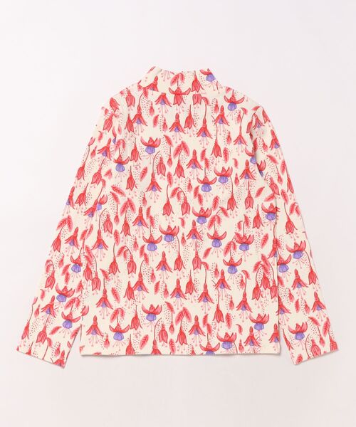 Mini Rodini(ミニロディーニ)の「mini rodini / フクシア ハイネックTシャツ(Tシャツ/カットソー・キッズ・レッド・128/134/92/98/104/110/116/122)」の2枚目の写真