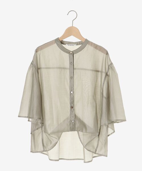 le.coeur blanc(ルクールブラン)の「シアーフレアスリーブ2WAYブラウス(シャツ/ブラウス・レディース・ブラック/グレイッシュベージュ/キャメル・38)」の9枚目の写真