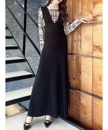 RESEXXY | コルセットフレアニットジャンスカ(ジャンパースカート)