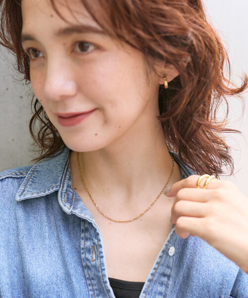 RIVE DROITE(リヴドロワ)の「【R.good(アールドットグッド)】スリムツイストチェーンネックレス(ネックレス・レディース・シルバー/ゴールド・FREE)」の8枚目の写真