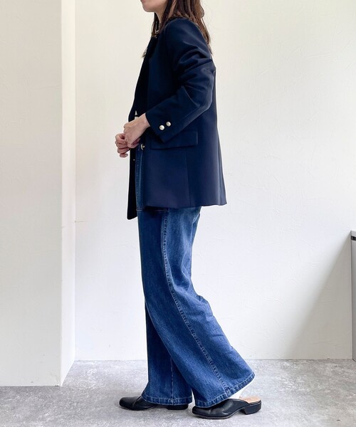 fredy emue（フレディエミュ）の「デニムイージーベイカーパンツ（デニムパンツ・レディース・ネイビー/ブルー・36/38）」の17枚目の写真