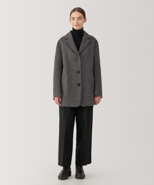 無印良品（ムジルシリョウヒン）の「婦人　再生ウール混ジャケットコート（モカブラウン）（ダウンジャケット/コート・レディース・ブラウン系・XL/L/M/S）」の2枚目の写真