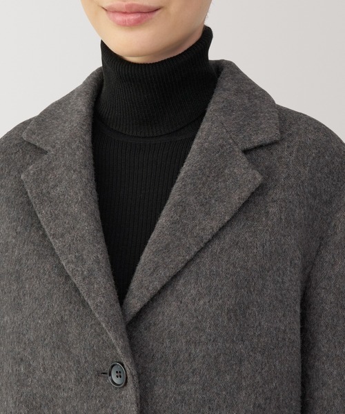 無印良品（ムジルシリョウヒン）の「婦人　再生ウール混ジャケットコート（モカブラウン）（ダウンジャケット/コート・レディース・ブラウン系・XL/L/M/S）」の5枚目の写真