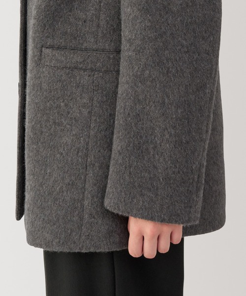 無印良品（ムジルシリョウヒン）の「婦人　再生ウール混ジャケットコート（モカブラウン）（ダウンジャケット/コート・レディース・ブラウン系・XL/L/M/S）」の6枚目の写真