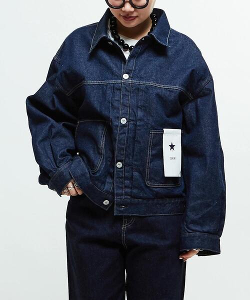 KURO(クロ)の「【KURO】DENIM JACKET INDIGO(デニムジャケット・レディース・インディゴブルー・MEDIUM/SMALL)」の3枚目の写真