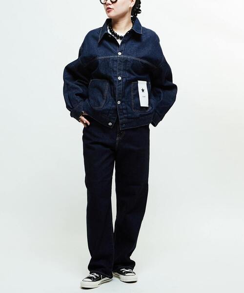 KURO(クロ)の「【KURO】DENIM JACKET INDIGO(デニムジャケット・レディース・インディゴブルー・MEDIUM/SMALL)」の4枚目の写真