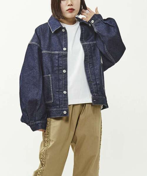 KURO(クロ)の「【KURO】DENIM JACKET INDIGO(デニムジャケット・レディース・インディゴブルー・MEDIUM/SMALL)」の6枚目の写真