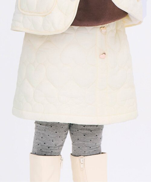 apres les cours(アプレレクール)の「【セットアップ可】ハート柄キルトスカート(スカート・キッズ・ピンク/ブラウン/アイボリー・100/120/110/80/90/140/130)」の2枚目の写真