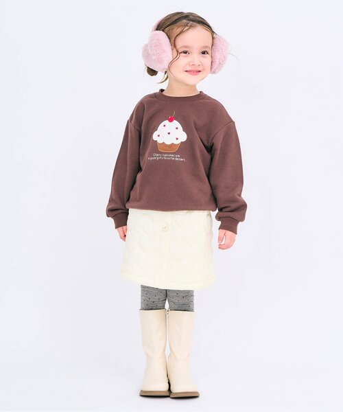 apres les cours(アプレレクール)の「【セットアップ可】ハート柄キルトスカート(スカート・キッズ・ピンク/ブラウン/アイボリー・100/120/110/80/90/140/130)」の4枚目の写真