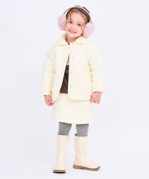 apres les cours(アプレレクール)の「【セットアップ可】ハート柄キルトスカート(スカート・キッズ・ピンク/ブラウン/アイボリー・100/120/110/80/90/140/130)」の6枚目の写真