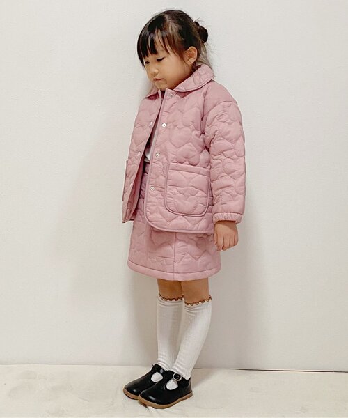 apres les cours(アプレレクール)の「【セットアップ可】ハート柄キルトスカート(スカート・キッズ・ピンク/ブラウン/アイボリー・100/120/110/80/90/140/130)」の7枚目の写真