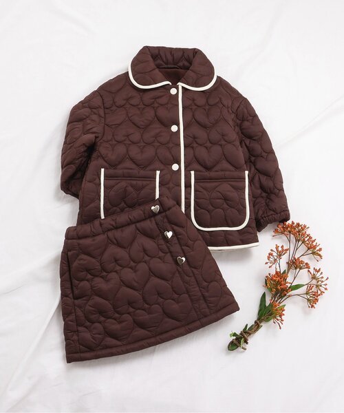 apres les cours(アプレレクール)の「【セットアップ可】ハート柄キルトスカート(スカート・キッズ・ピンク/ブラウン/アイボリー・100/120/110/80/90/140/130)」の11枚目の写真