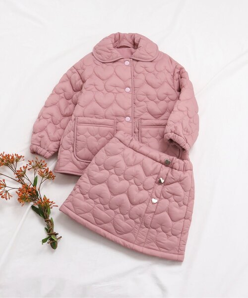 apres les cours(アプレレクール)の「【セットアップ可】ハート柄キルトスカート(スカート・キッズ・ピンク/ブラウン/アイボリー・100/120/110/80/90/140/130)」の13枚目の写真