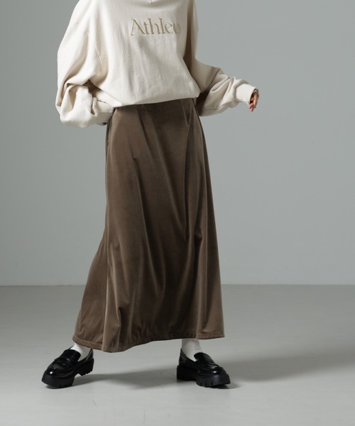 【セール】ベロアロングスカート（スカート）｜nano･universe（ナノユニバース）