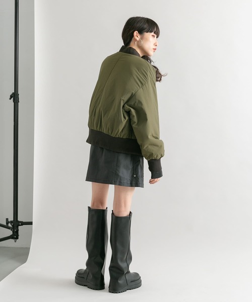 KBF（ケイビーエフ）の「コーティングミニスカート（スカート・レディース・ブラック/カーキ・ONE）」の5枚目の写真