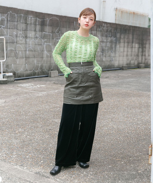 セール】コーティングミニスカート（スカート）｜KBF（ケイビーエフ