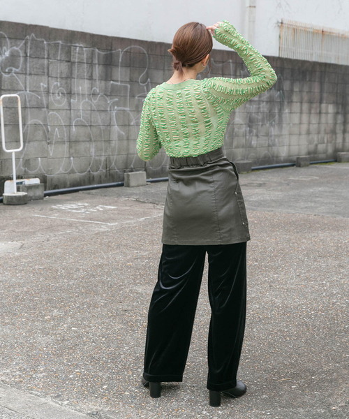 KBF（ケイビーエフ）の「コーティングミニスカート（スカート・レディース・ブラック/カーキ・ONE）」の10枚目の写真