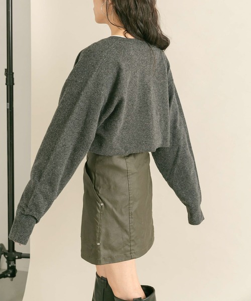 KBF（ケイビーエフ）の「コーティングミニスカート（スカート・レディース・ブラック/カーキ・ONE）」の11枚目の写真