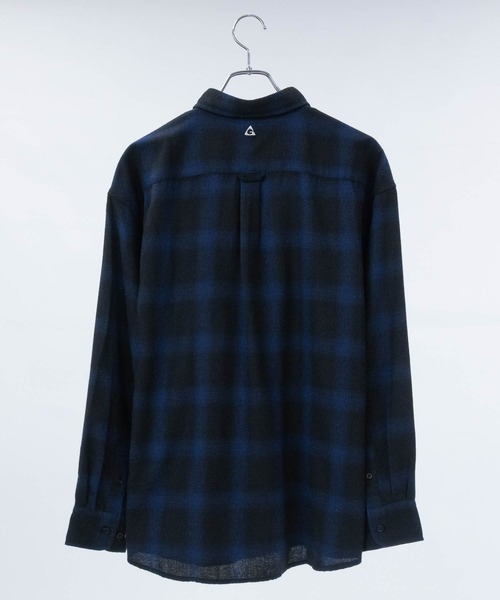 GERRY（ジェリー）の「【ag】〔GERRY/ジェリー〕ロゴ刺繍 ソフトネルチェックシャツ（シャツ/ブラウス・メンズ・ネイビー/ブラック系1/ブラウン/ホワイト/ベージュ/ダークグリーン/サックスブルー・LARGE/X-LARGE/MEDIUM）」の13枚目の写真