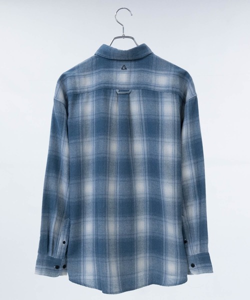 GERRY（ジェリー）の「【ag】〔GERRY/ジェリー〕ロゴ刺繍 ソフトネルチェックシャツ（シャツ/ブラウス・メンズ・ネイビー/ブラック系1/ブラウン/ホワイト/ベージュ/ダークグリーン/サックスブルー・LARGE/X-LARGE/MEDIUM）」の14枚目の写真