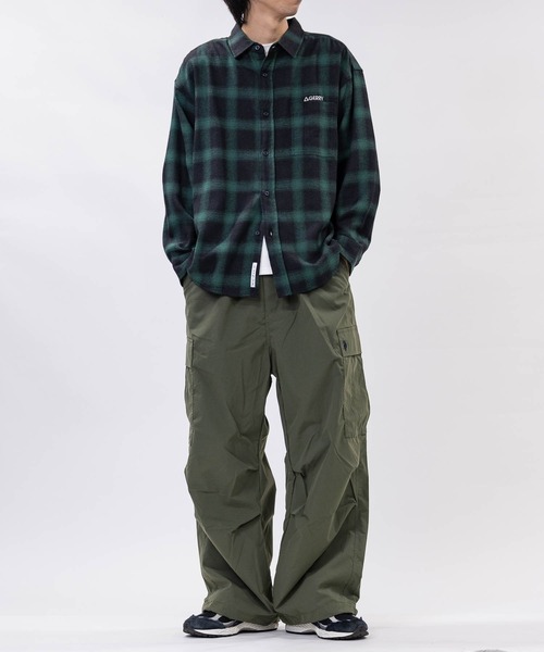 GERRY（ジェリー）の「【ag】〔GERRY/ジェリー〕ロゴ刺繍 ソフトネルチェックシャツ（シャツ/ブラウス・メンズ・ネイビー/ブラック系1/ブラウン/ホワイト/ベージュ/ダークグリーン/サックスブルー・LARGE/X-LARGE/MEDIUM）」の20枚目の写真