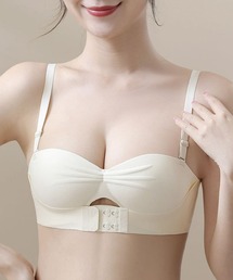Lace Ladies（レースレディース）の「ソリッドカラー  フロントホック 1/2 ノンワイヤー ブラ（ブラジャー・レディース）」