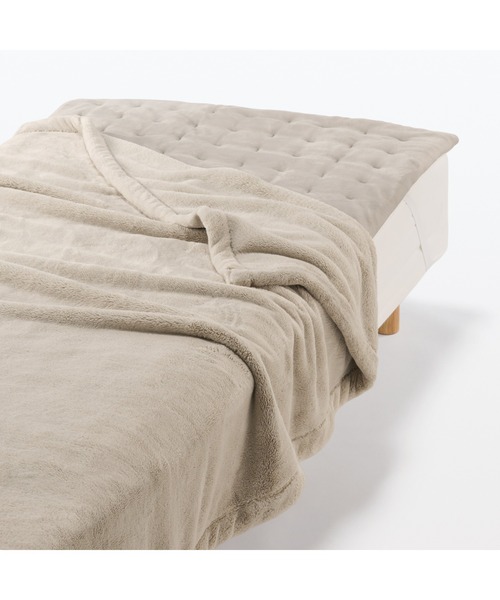 再生ポリエステル あたたかファイバー厚手毛布・S 140×200cm