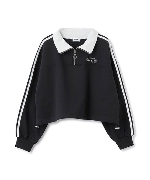 セール】【LTXC】裏起毛クロップドハーフジップ（パーカー