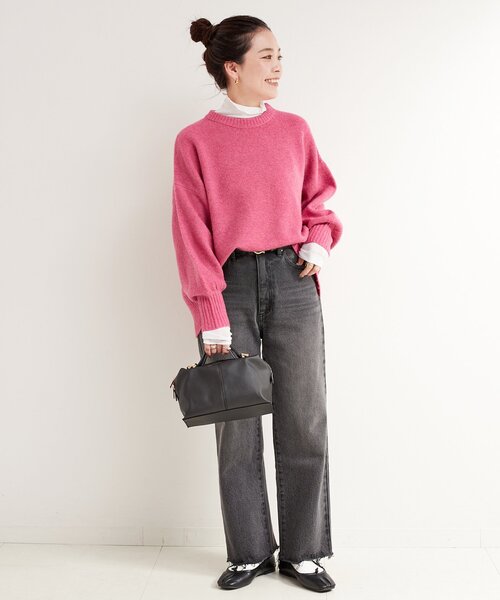 B.C STOCK(ベーセーストック)の「《追加4》FOXMIXクルーネックプルオーバー(ニット/セーター・レディース・ブルー/ピンク/レッド/ベージュ/チャコールグレー・FREE)」の7枚目の写真
