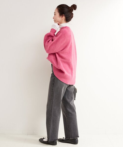 B.C STOCK(ベーセーストック)の「《追加4》FOXMIXクルーネックプルオーバー(ニット/セーター・レディース・ブルー/ピンク/レッド/ベージュ/チャコールグレー・FREE)」の8枚目の写真