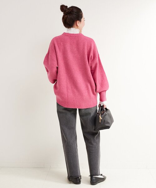 B.C STOCK(ベーセーストック)の「《追加4》FOXMIXクルーネックプルオーバー(ニット/セーター・レディース・ブルー/ピンク/レッド/ベージュ/チャコールグレー・FREE)」の9枚目の写真