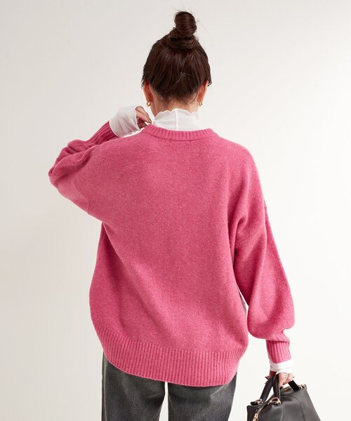 B.C STOCK(ベーセーストック)の「《追加4》FOXMIXクルーネックプルオーバー(ニット/セーター・レディース・ブルー/ピンク/レッド/ベージュ/チャコールグレー・FREE)」の12枚目の写真