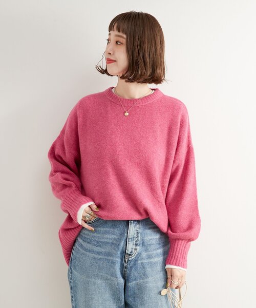 B.C STOCK(ベーセーストック)の「《追加4》FOXMIXクルーネックプルオーバー(ニット/セーター・レディース・ブルー/ピンク/レッド/ベージュ/チャコールグレー・FREE)」の15枚目の写真