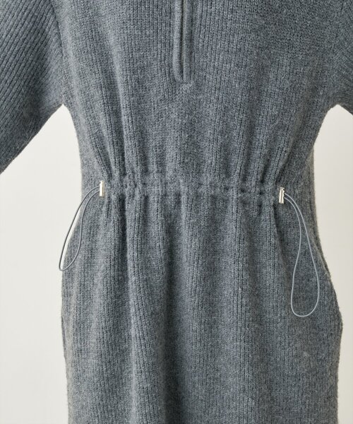 natural couture(ナチュラルクチュール)の「【mamamo】片畦ハーフZIPドロストニットワンピース(ワンピース・レディース・モカ/チャコールグレー/ピンク系その他・FREE)」の19枚目の写真