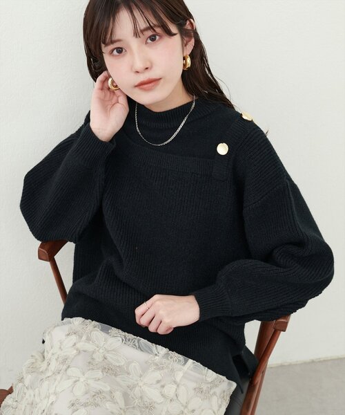 natural couture(ナチュラルクチュール)の「畦編み肩開きニット(ニット/セーター・レディース・レッド系その他/オフホワイト/グレイッシュベージュ/ブラック・FREE)」の13枚目の写真