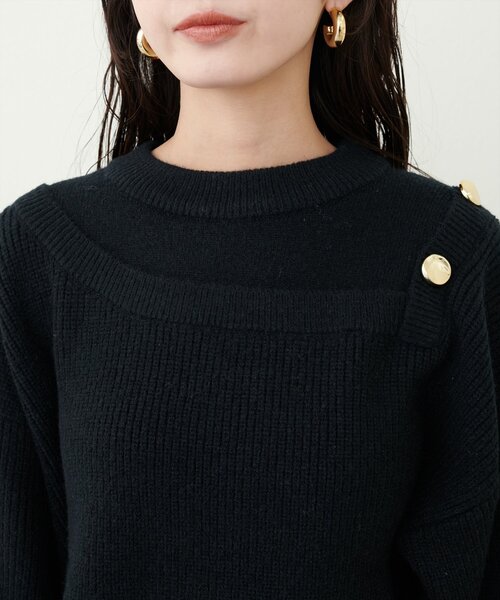 natural couture(ナチュラルクチュール)の「畦編み肩開きニット(ニット/セーター・レディース・レッド系その他/オフホワイト/グレイッシュベージュ/ブラック・FREE)」の19枚目の写真