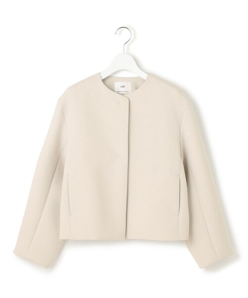 23区（ニジュウサンク）の「【VERYコラボ】ストレッチトリプルクロス ノーカラージャケット（ノーカラージャケット・レディース・ネイビー系/ベージュ系・38/40）」の5枚目の写真