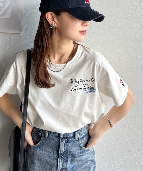 新品 完売品　定価14,300円 ロゴ　刺繍　ユニセックス　春夏　レア Dealivez】BOXロゴ Tシャツ letter 胸刺繍 | @YUG ～ project by