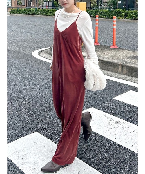 Ungrid（アングリッド）の「ベロアキャミワンピース（ワンピース・レディース・レッド/ヘザーグレー/ブラック・FREE）」の8枚目の写真