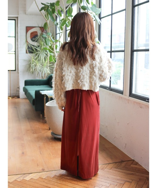 Ungrid（アングリッド）の「ベロアキャミワンピース（ワンピース・レディース・レッド/ヘザーグレー/ブラック・FREE）」の19枚目の写真