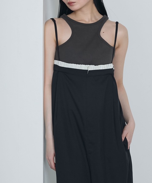 le ELMi（ルエルミ）の「Edge-cut cup-padded amesri tank / エッジカットカップ付きアメスリタンク（タンクトップ・レディース・アイボリー/ブラック/ブラウン・FREE）」の11枚目の写真